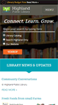 Mobile Screenshot of highlandlibrary.org